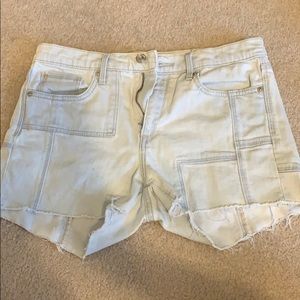 Super light washed jean shorts
